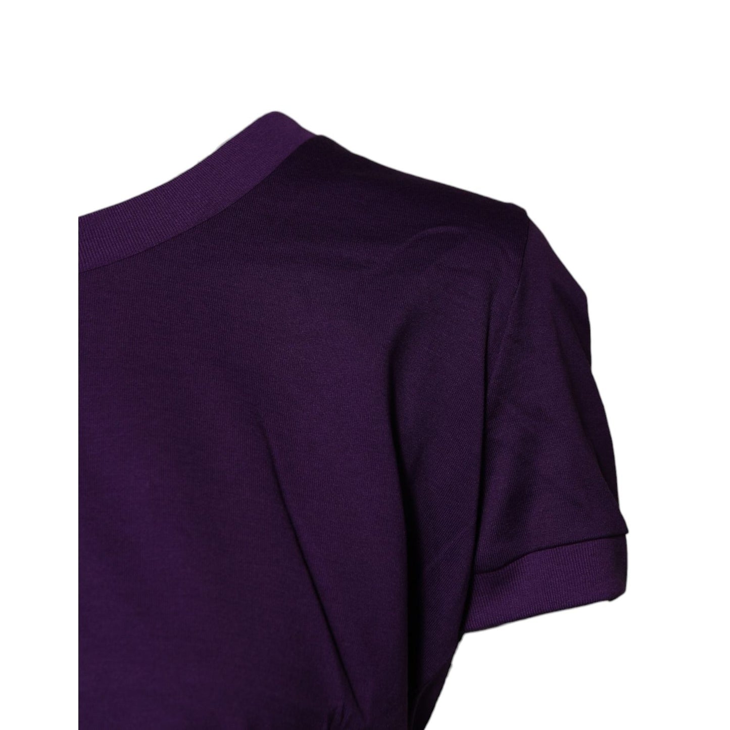 Dolce & Gabbana Violet Cotton Crewneck Short Sleeves T-shirt