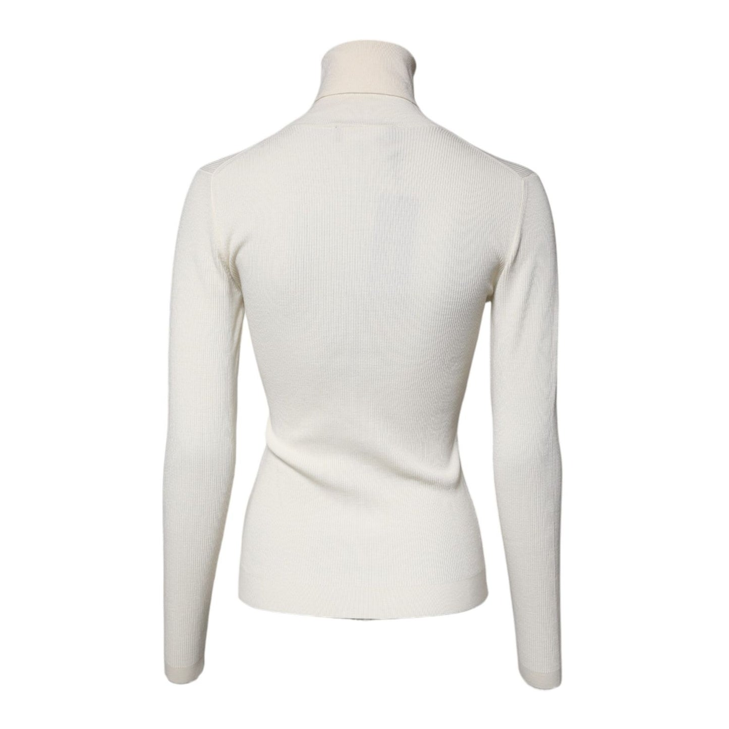 Dolce & Gabbana Cream Long Sleeves Turtleneck Slim Sweater