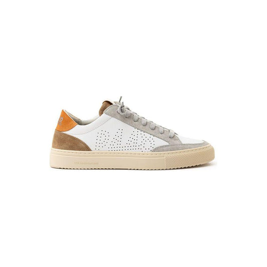 P448 White Leather Sneaker P448 Light Gray