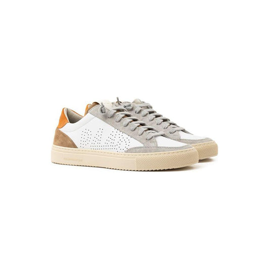P448 White Leather Sneaker P448 Light Gray