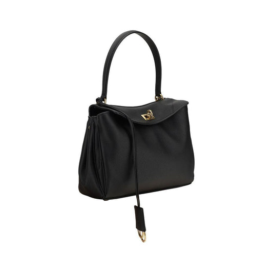 Black Balenciaga Rodeo Shoulder Bag with flat handle and swivel closure, featuring a removable strap for versatile styling.