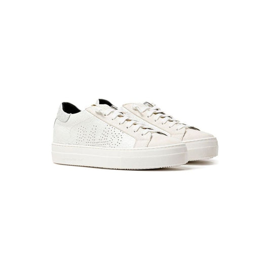 P448 White Leather Sneaker P448 Antique White