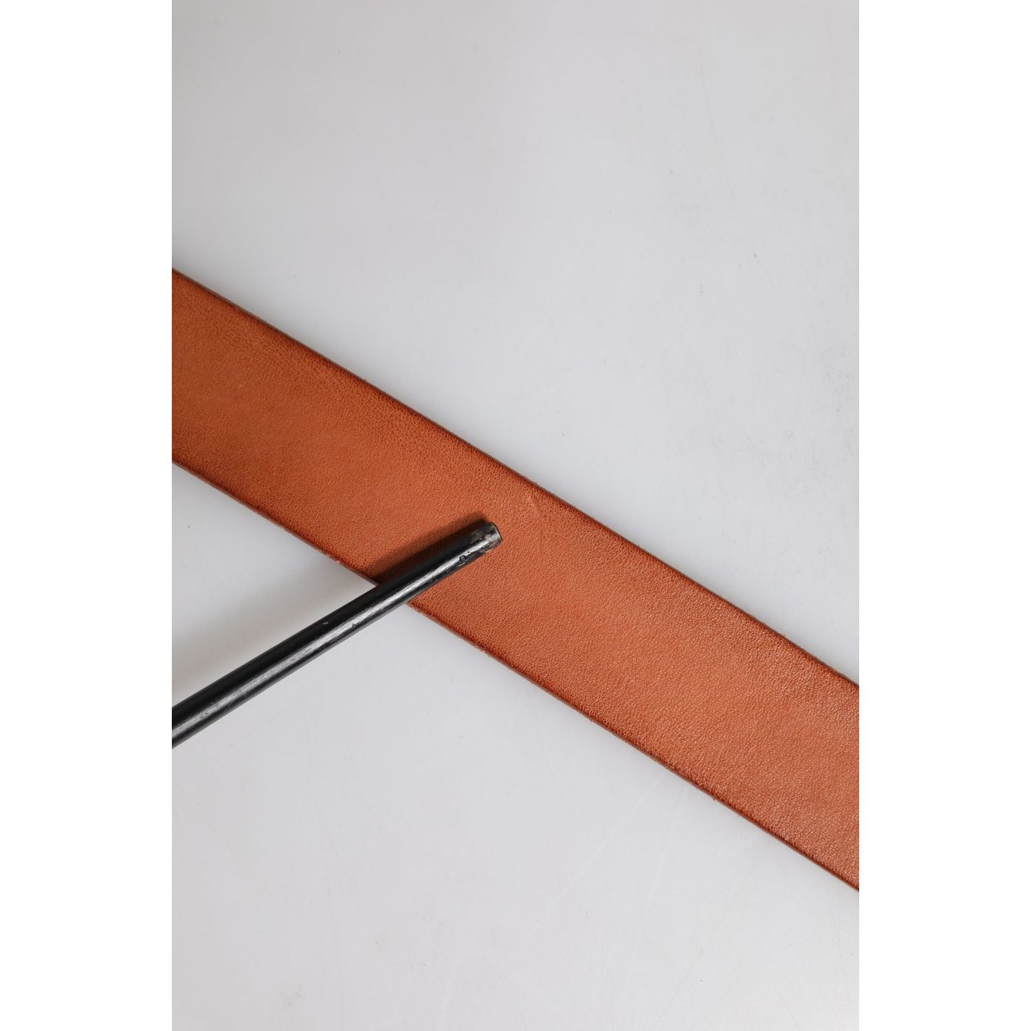 Dolce & Gabbana Brown Leather Gold Metal Baroque Buckle Belt