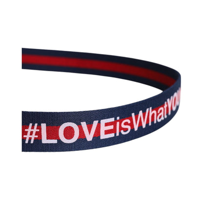 Dolce & Gabbana Blue Cotton Leather Printed Metal Buckle Belt