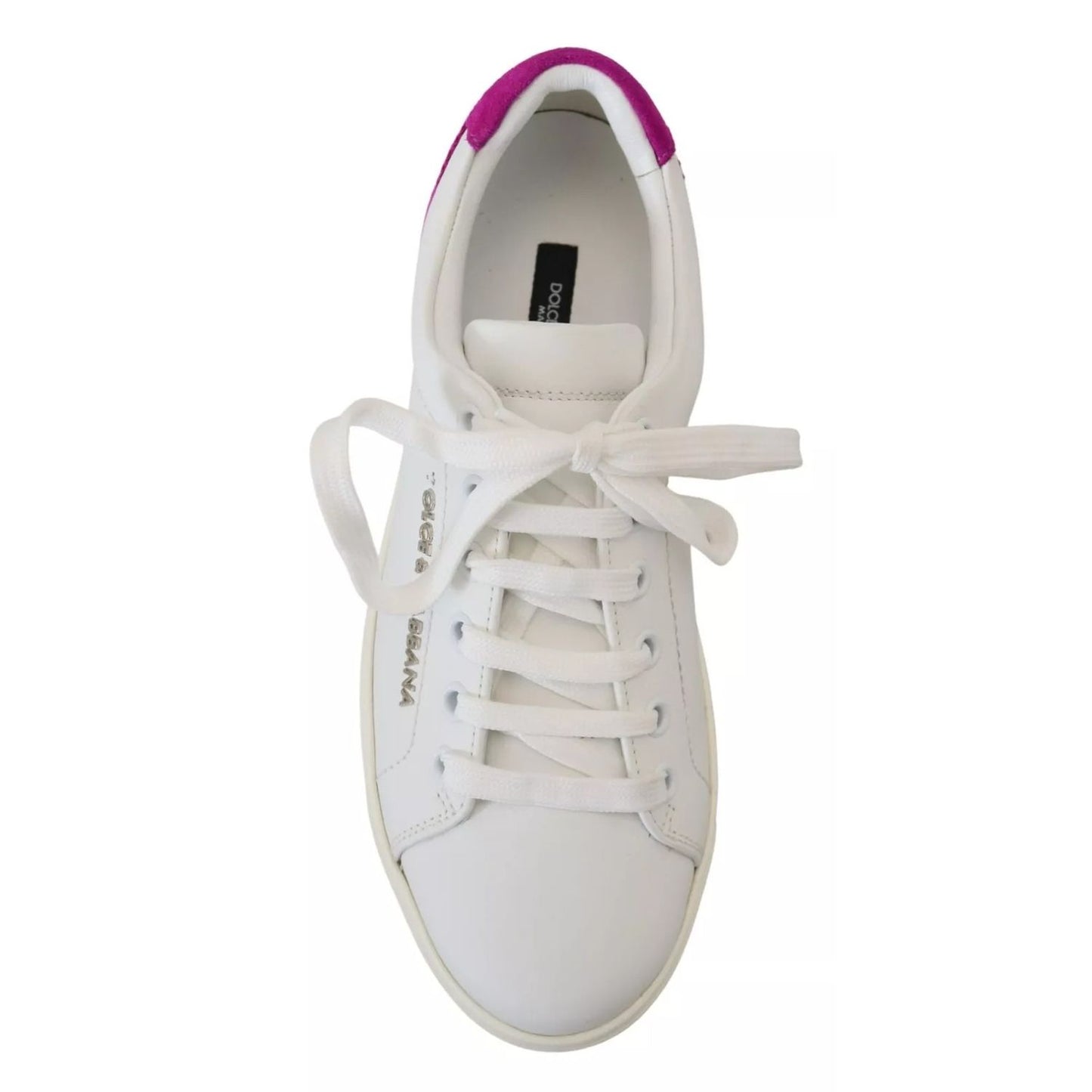 Dolce & Gabbana White Classic Sneakers Women Leather Shoes