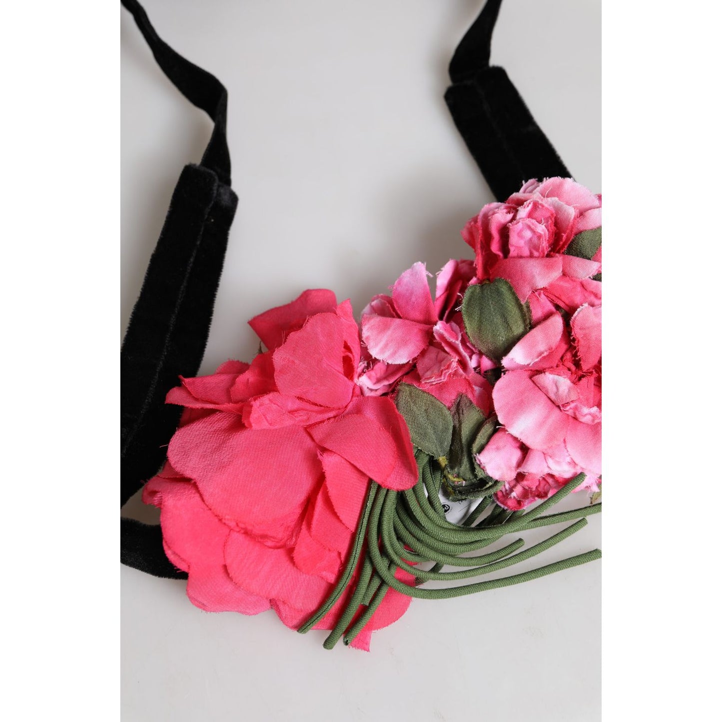 Dolce & Gabbana Multicolor Floral Applique Detail Tie Belt