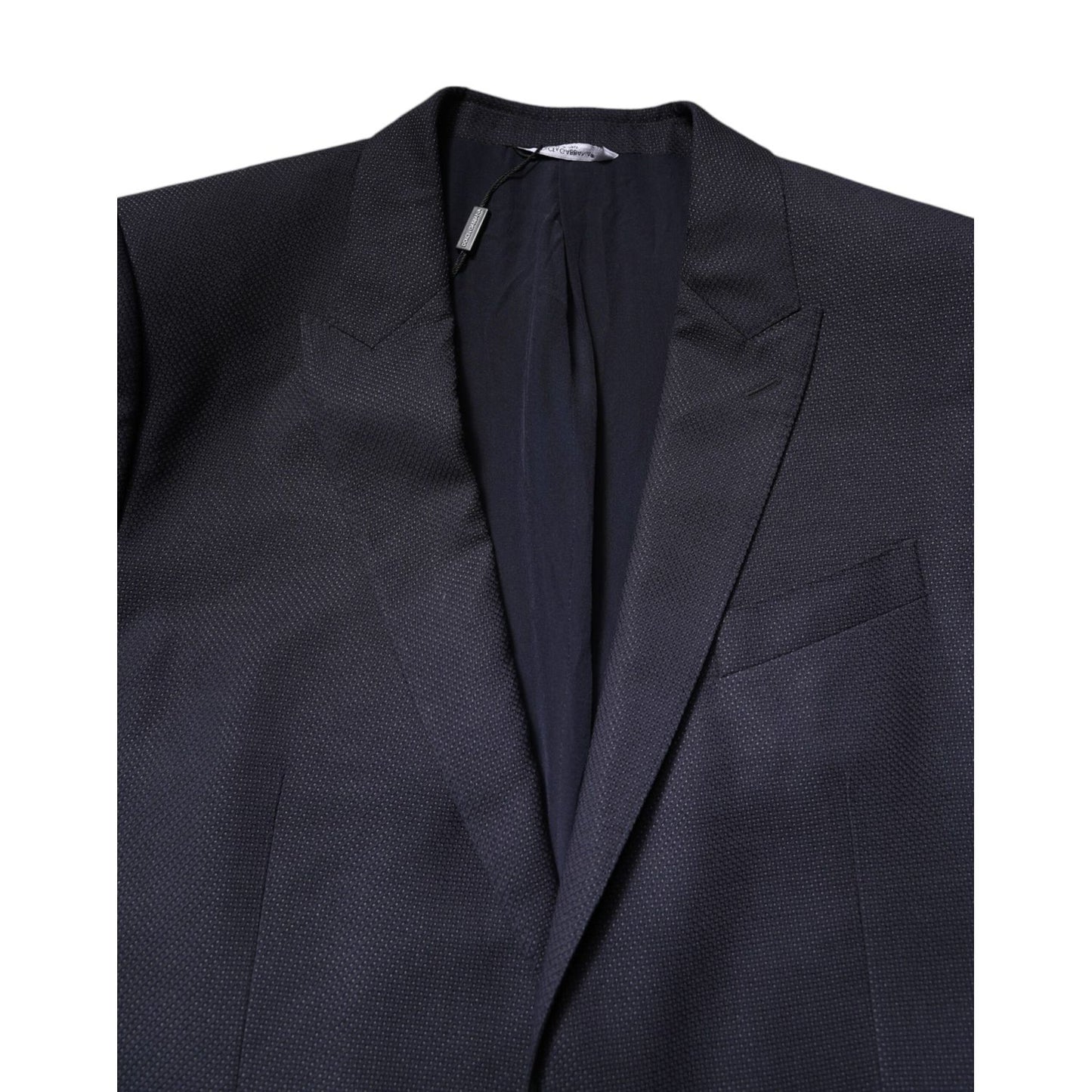 Dolce & Gabbana Black Wool Single Breasted Coat Blazer Suit