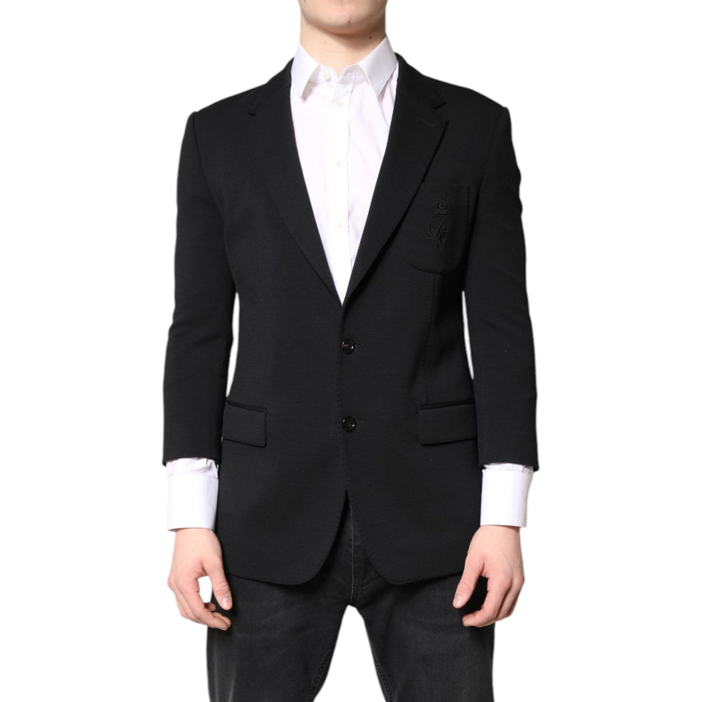 Dolce & Gabbana Black Single Breasted Men Coat Blazer Suit
