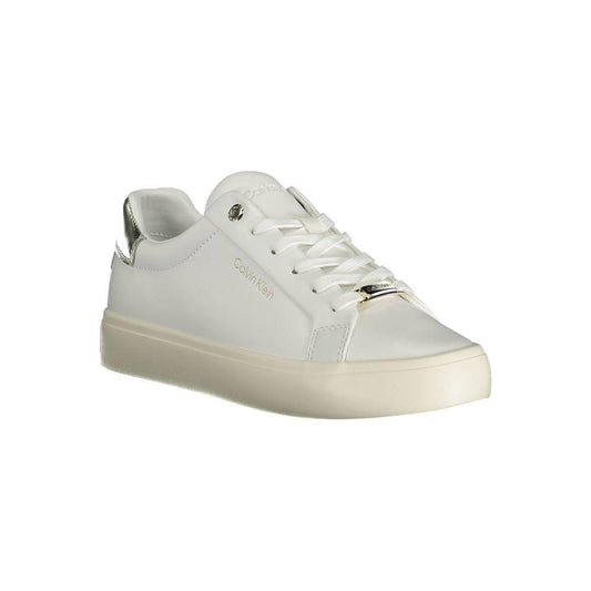 Calvin Klein White Leather Women Sneaker Calvin Klein Gray