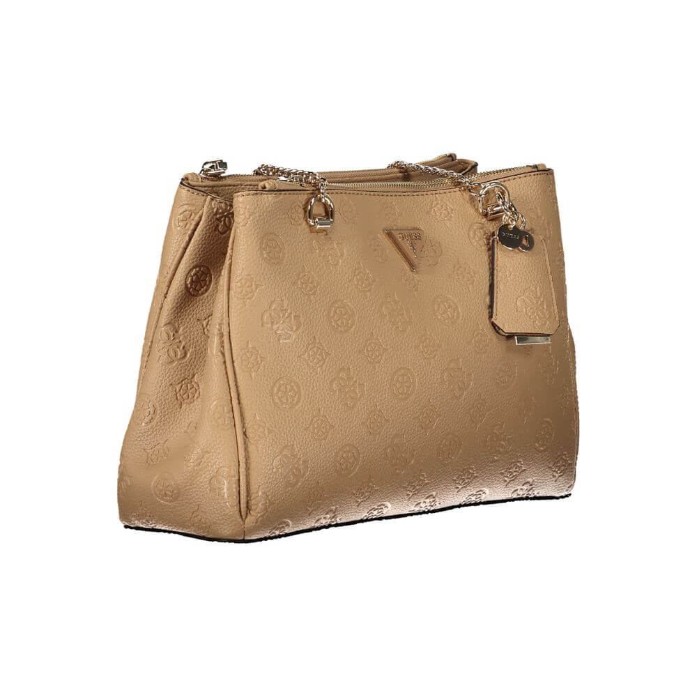 Front view with bag zipped and handles upright.