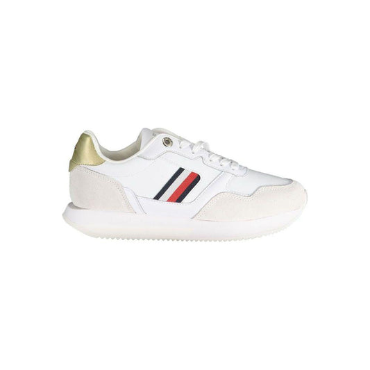 Tommy Hilfiger White Leather Women Sneaker Tommy Hilfiger Lavender