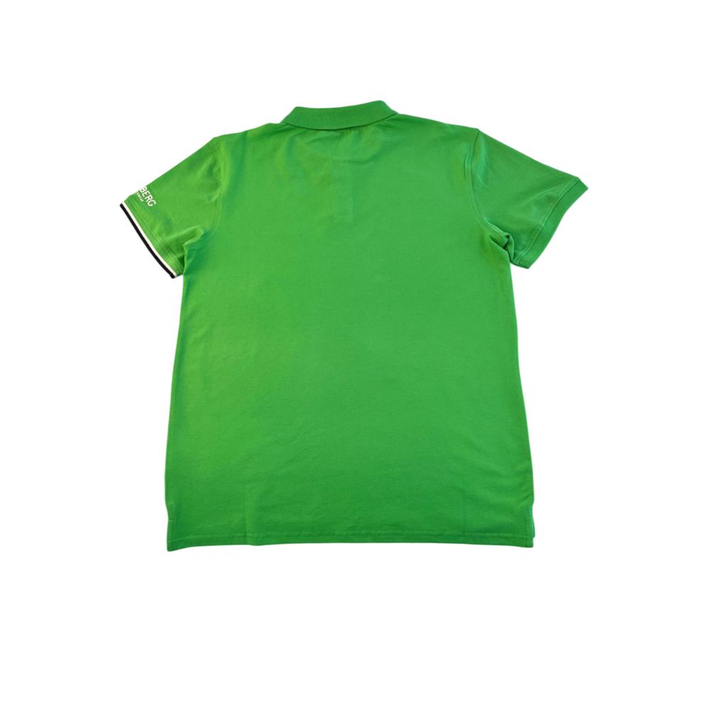 Iceberg Green Cotton Men's Polo Shirt