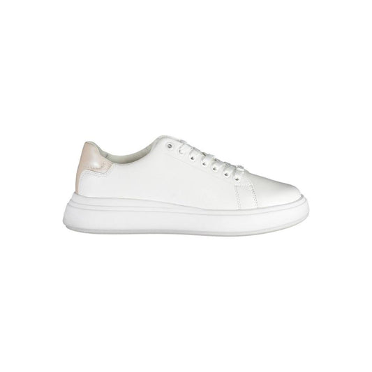 Calvin Klein White Leather Women Sneaker Calvin Klein Lavender