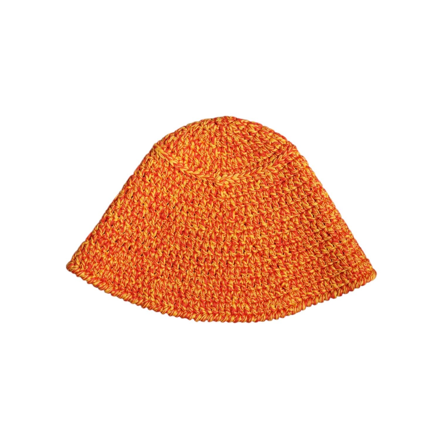 Dolce & Gabbana Orange Cotton Crochet DG Logo Bucket  Hat
