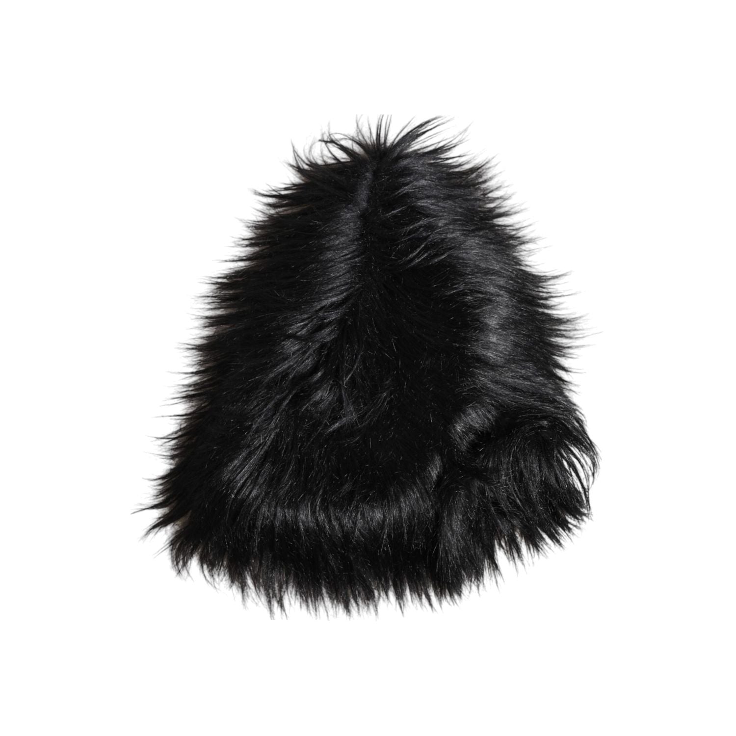 Dolce & Gabbana Black Acrylic Fur Womens Bucket Hat