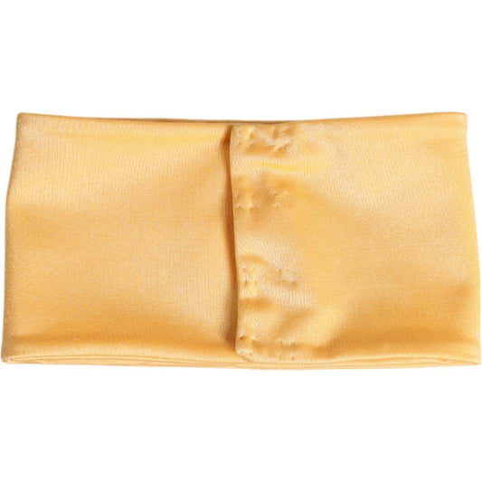 Dolce & Gabbana Yellow Nylon Stretch Women Neck Warmer Scarf Dolce & Gabbana Light Goldenrod