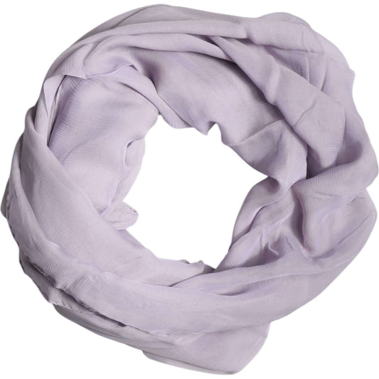 Dolce & Gabbana Purple Silk Rectangle Wrap Shawl Scarf Dolce & Gabbana Gray