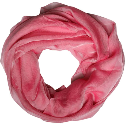 Dolce & Gabbana Pink Silk Rectangle Women Wrap Shawl Scarf Dolce & Gabbana Pale Violet Red