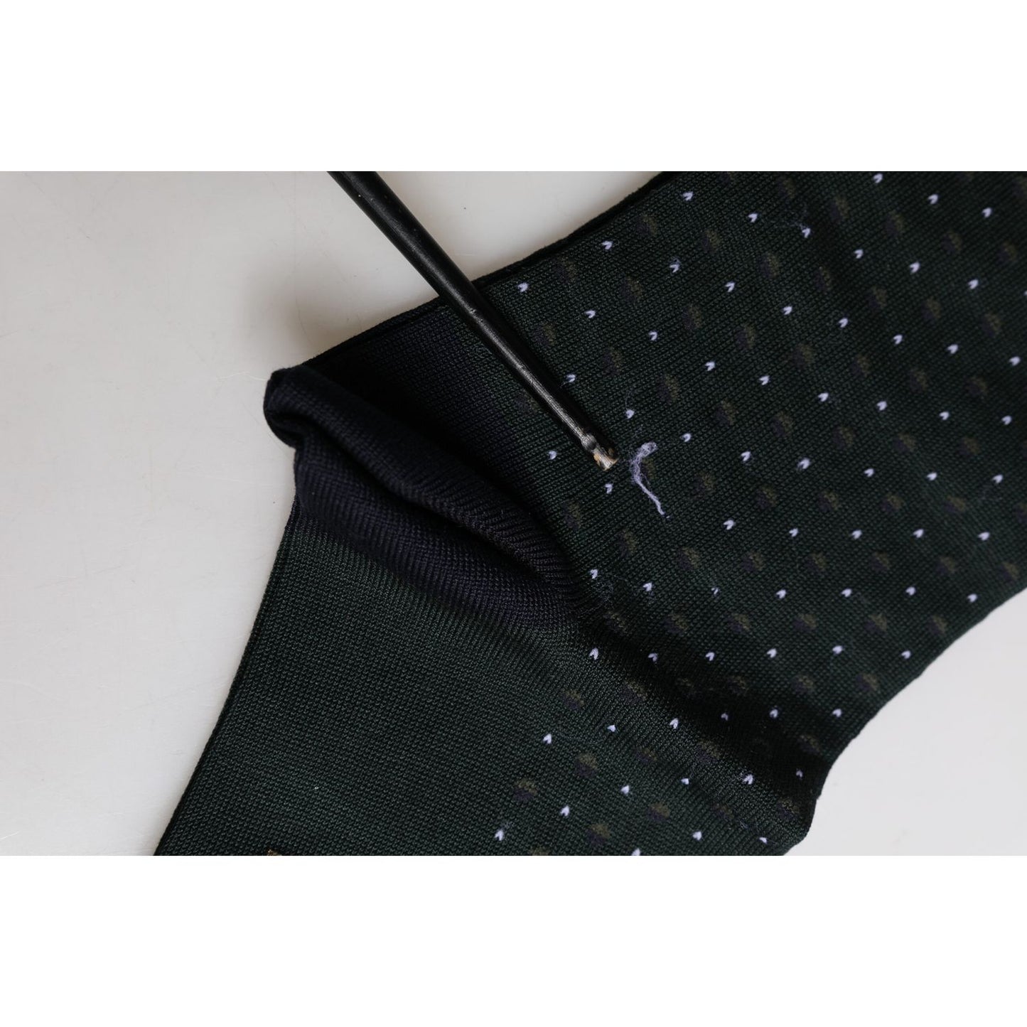 Dolce & Gabbana Black Polka Dots Cotton Mid Calf Socks