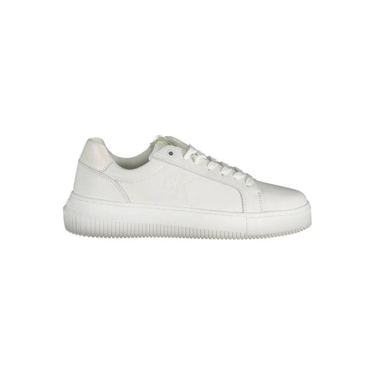 Calvin Klein White Leather Women Sneaker Calvin Klein Light Gray