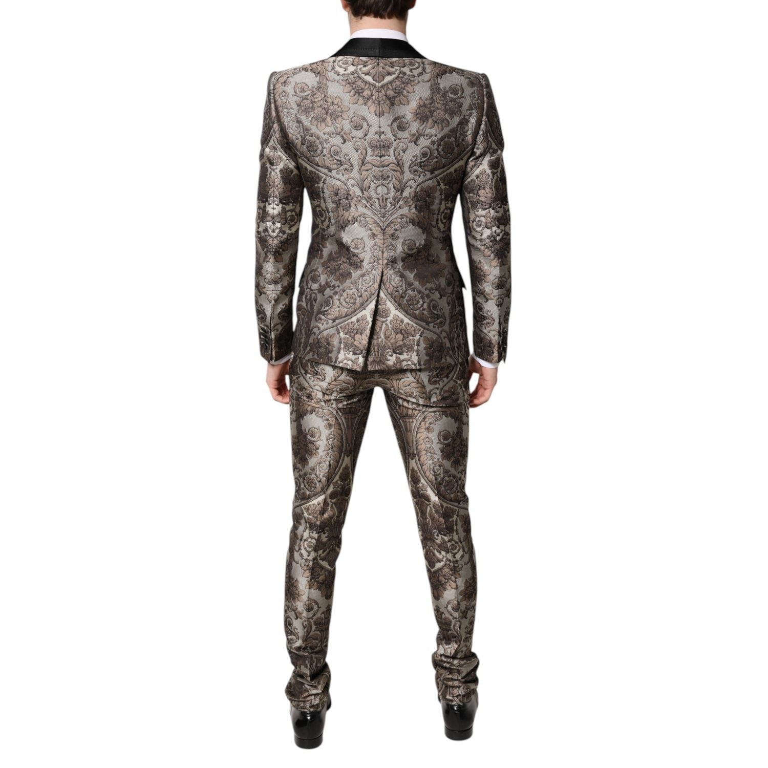 Dolce & Gabbana Multicolor Jacquard Single Breasted 3 Piece Suit