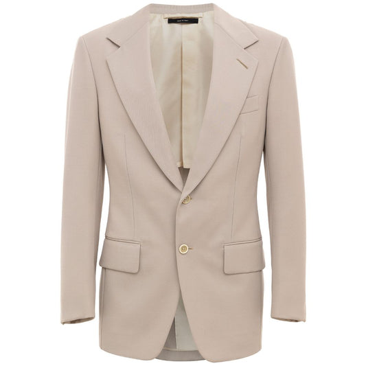 Tom Ford Beige Wool Suit & Blazer TO-8684672-IT46 | S