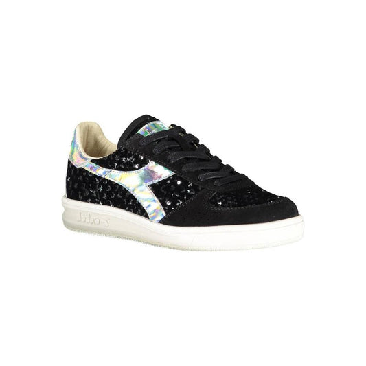 Diadora Black Leather Womens Sneaker Diadora Black