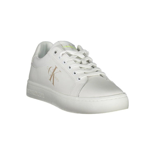 Calvin Klein White Leather Women Sneaker Calvin Klein Light Gray