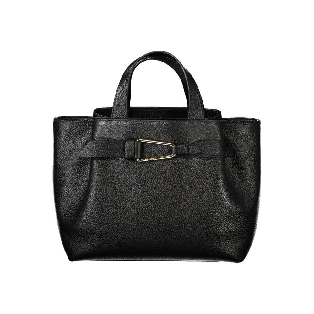 Front view with bag zipped and handles upright.