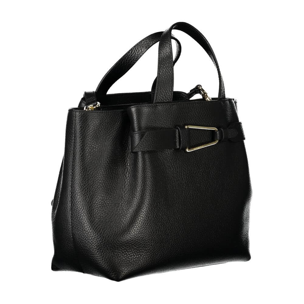 Front view with bag zipped and handles upright.