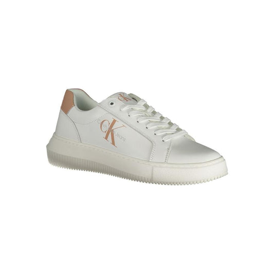 Calvin Klein White Leather Women Sneaker Calvin Klein Gray