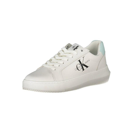 Calvin Klein White Leather Women Sneaker Calvin Klein Light Gray