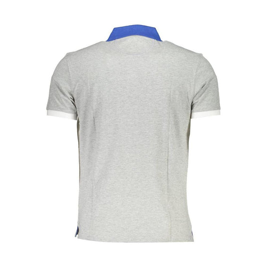 La Martina Gray Cotton Men Polo Shirt La Martina Light Gray
