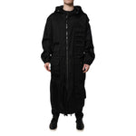 Dolce & Gabbana Black Hooded Long Men Windbreaker Jacket JKT41424-58
