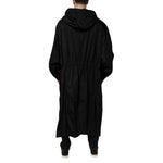 Dolce & Gabbana Black Hooded Long Men Windbreaker Jacket JKT41424-58