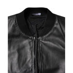 Dolce & Gabbana Black Lambskin Leather Full Zip Biker Jacket JKT41435-48