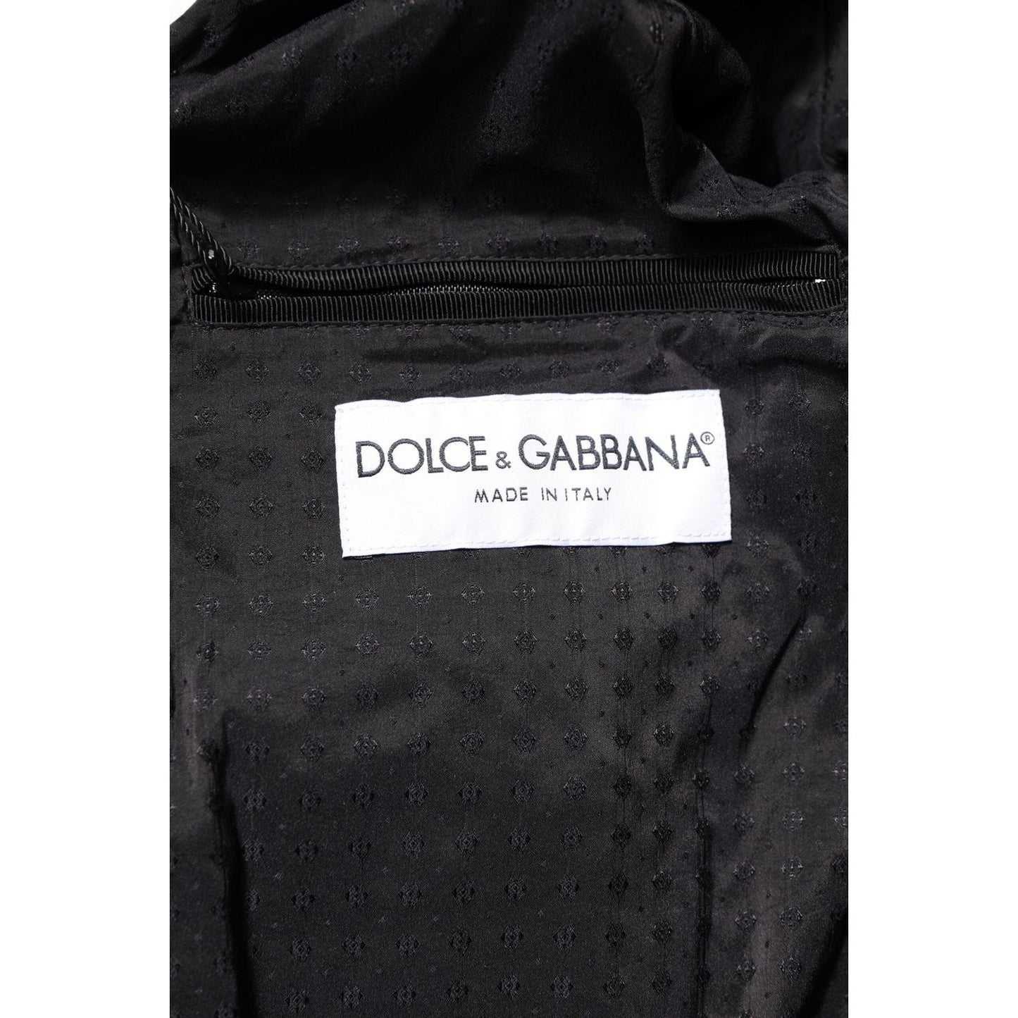 Dolce & Gabbana Black Lambskin Leather Full Zip Biker Jacket JKT41435-48