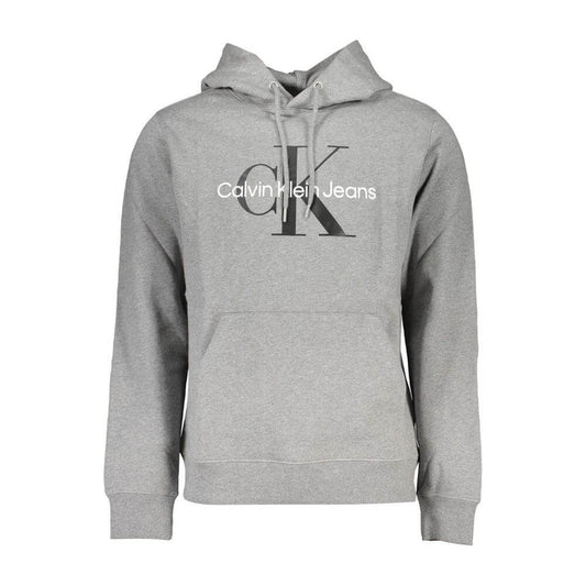 Calvin Klein Gray Cotton Men Sweater Calvin Klein Dark Gray