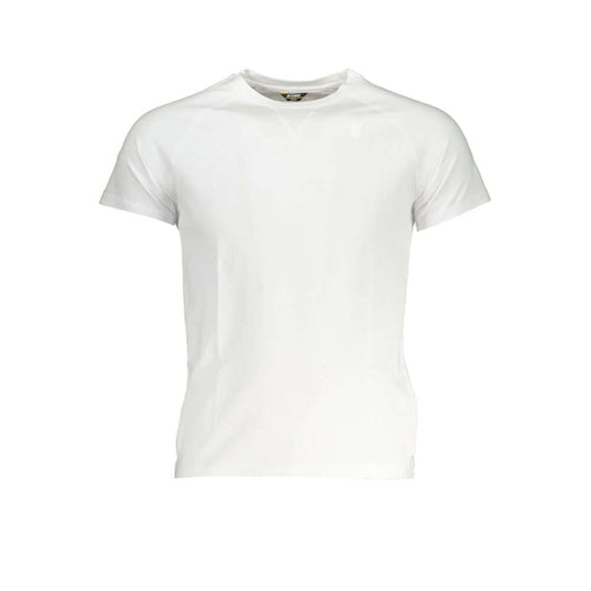 K-WAY Sleek White Crew Neck Tee with Logo Accent K-WAY Lavender