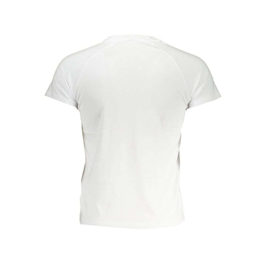 K-WAY Sleek White Crew Neck Tee with Logo Accent K-WAY Lavender