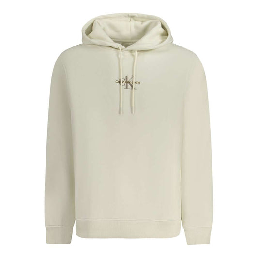 Calvin Klein White Cotton Men Sweater Calvin Klein Light Gray