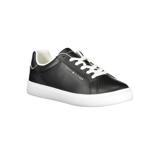 Tommy Hilfiger Black Leather Women Sneaker Tommy Hilfiger Lavender