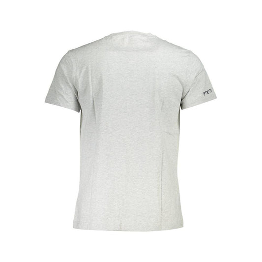 La Martina Gray Cotton Men T-Shirt La Martina Light Gray