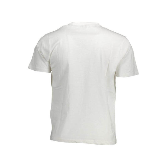 North Sails White Cotton Men T-Shirt North Sails Light Gray