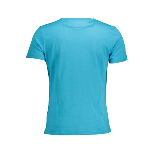 La Martina Blue Cotton Men T-Shirt La Martina Medium Turquoise