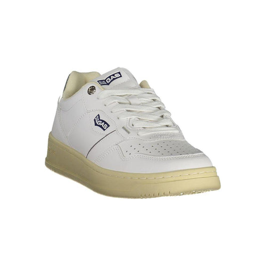 Gas White Artificial Leather Sneaker Gas Gray