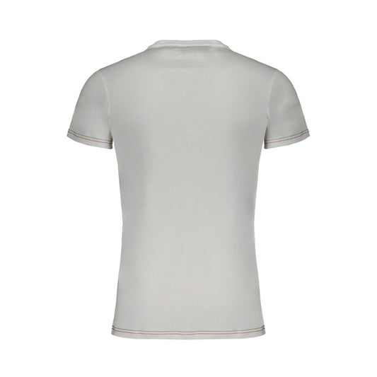 Aeronautica Militare White Cotton T-Shirt Aeronautica Militare Gray