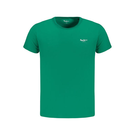 Pepe Jeans Green Cotton T-Shirt Pepe Jeans Dark Cyan