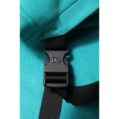 Dolce & Gabbana Green Cotton Hooded Men Sportswear Vest Sweater