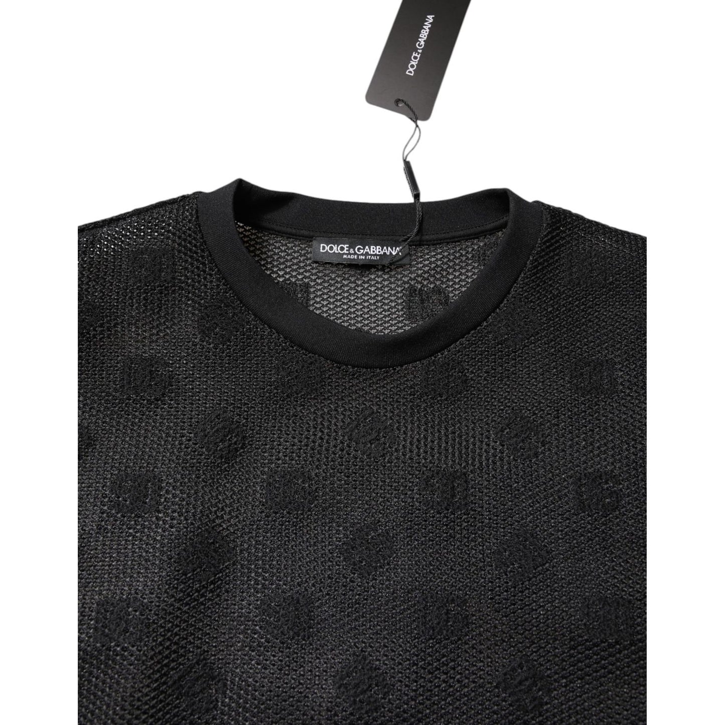 Dolce & Gabbana Black See Through Logo Short Sleeves T-shirt
